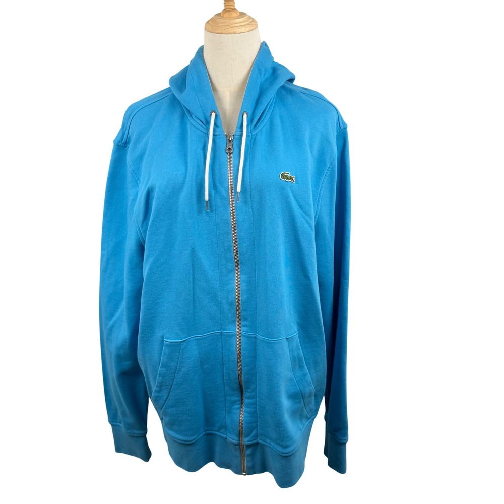 Lacoste 7 2X Full Zip Hoodie Streetwear Sporty Old Money Y2K 90s Urban Designer